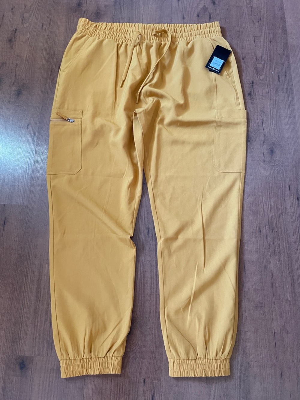 Mustard Elastic-Waist Jogger Pants - Women